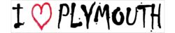 I Love Plymouth - Car Bumper Laptop Window Decal Sticker