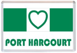 Port Harcourt - Love Nigeria/Nigerian Towns & Cities Flag - Jumbo Fridge Magnet Souvenir Gift Present
