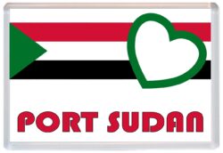 Port Sudan - Love Sudanese Towns & Cities Flag - Jumbo Fridge Magnet Souvenir Gift Present
