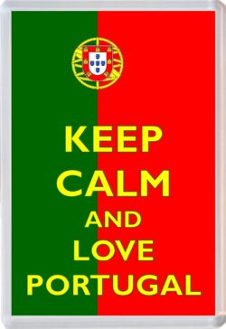 Keep Calm and Love Portugal - Jumbo Fridge Magnet Souvenir Gift Present