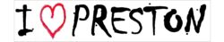 I Love Preston - Car Bumper Laptop Window Decal Sticker