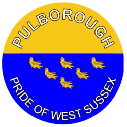 Pulborough - Pride of West Sussex - TWO PACK - Car Bumper Laptop Window Decal County Flag Sticker