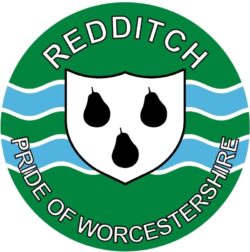 Redditch - Pride of Worcestershire - TWO PACK - Car Bumper Laptop Window Decal County Flag Sticker