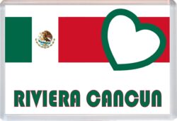Riviera Cancun - Love Mexico/Mexican Towns & Cities Flag - Jumbo Fridge Magnet Souvenir Gift Present
