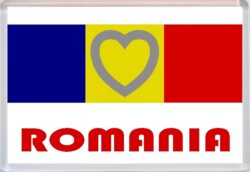 Romania - Love Romanian Towns & Cities Flag - Jumbo Fridge Magnet Souvenir Gift Present