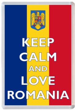 Keep Calm and Love Romania - Jumbo Fridge Magnet Souvenir Gift Present