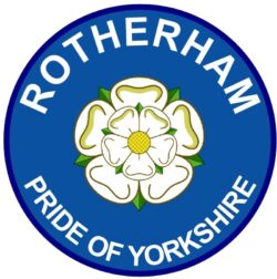 Rotherham - Pride of Yorkshire - TWO PACK - Car Bumper Laptop Window Decal County Flag Sticker
