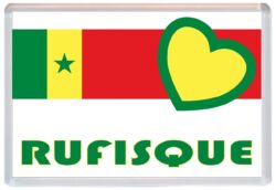 Rufisque - Love Senegal/Senegalese Towns & Cities Flag - Jumbo Fridge Magnet Souvenir Gift Present