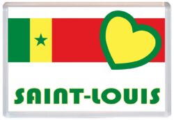 Saint-Louis - Love Senegal/Senegalese Towns & Cities Flag - Jumbo Fridge Magnet Souvenir Gift Present