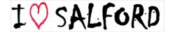 I Love Salford - Car Bumper Laptop Window Decal Sticker