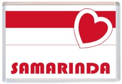 Samarinda - Love Indonesia/Indonesian Towns & Cities Flag - Jumbo Fridge Magnet Souvenir Gift Present