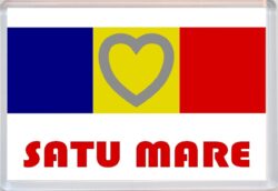 Satu Mare - Love Romania/Romanian Towns & Cities Flag - Jumbo Fridge Magnet Souvenir Gift Present