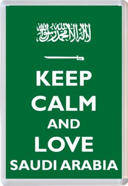 Keep Calm and Love Saudi Arabia - Jumbo Fridge Magnet Souvenir Gift Present