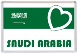 Saudi Arabia - Love Saudi Arabian Towns & Cities Flag - Jumbo Fridge Magnet Souvenir Gift Present