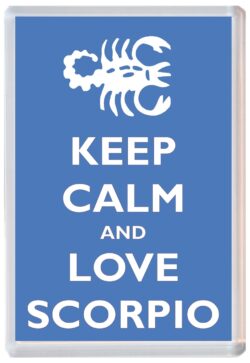 Keep Calm and Love Scorpio - Jumbo Fridge Magnet Star Sign Souvenir Gift Present
