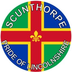 Scunthorpe - Pride of Lincolnshire - TWO PACK - Car Bumper Laptop Window Decal County Flag Sticker