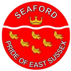 Seaford - Pride of East Sussex - TWO PACK - Car Bumper Laptop Window Decal County Flag Sticker