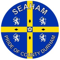Seaham - Pride of County Durham - TWO PACK - Car Bumper Laptop Window Decal County Flag Sticker