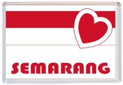 Semarang - Love Indonesia/Indonesian Towns & Cities Flag - Jumbo Fridge Magnet Souvenir Gift Present