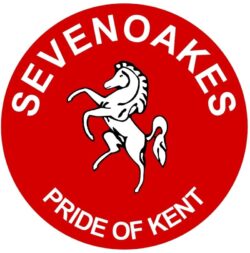 Sevenoakes - Pride of Kent - TWO PACK - Car Bumper Laptop Window Decal County Flag Sticker
