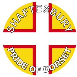 Shaftesbury - Pride of Dorset - TWO PACK - Car Bumper Laptop Window Decal County Flag Sticker