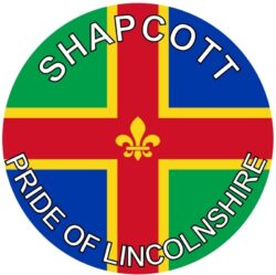 Shapcott - Pride of Lincolnshire - TWO PACK - Car Bumper Laptop Window Decal County Flag Sticker