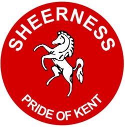 Sheerness - Pride of Kent - TWO PACK - Car Bumper Laptop Window Decal County Flag Sticker