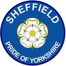 Sheffield - Pride of Yorkshire - TWO PACK - Car Bumper Laptop Window Decal County Flag Sticker