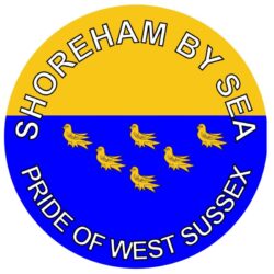 Shoreham by Sea - Pride of West Sussex - TWO PACK - Car Bumper Laptop Window Decal County Flag Sticker