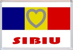 Sibiu - Love Romania/Romanian Towns & Cities Flag - Jumbo Fridge Magnet Souvenir Gift Present