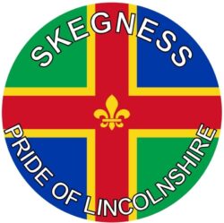 Skegness - Pride of Lincolnshire - TWO PACK - Car Bumper Laptop Window Decal County Flag Sticker