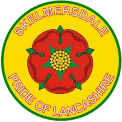 Skelmersdale - Pride of Lancashire - TWO PACK - Car Bumper Laptop Window Decal County Flag Sticker