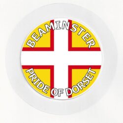 Beaminster - Pride of Dorset - County Flag- Car Tax Disc Permit Window Holder - Reusable