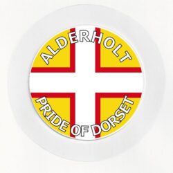 Alderholt - Pride of Dorset - County Flag- Car Tax Disc Permit Window Holder - Reusable