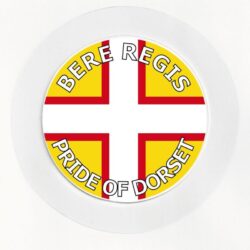 Bere Regis - Pride of Dorset - County Flag- Car Tax Disc Permit Window Holder - Reusable