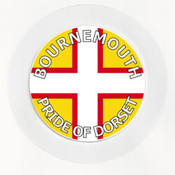 Bournemouth - Pride of Dorset - County Flag- Car Tax Disc Permit Window Holder - Reusable