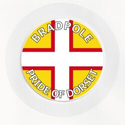 Bradpole - Pride of Dorset - County Flag- Car Tax Disc Permit Window Holder - Reusable