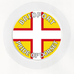 Bridport - Pride of Dorset - County Flag- Car Tax Disc Permit Window Holder - Reusable