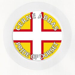 Cerne Abbas - Pride of Dorset - County Flag- Car Tax Disc Permit Window Holder - Reusable