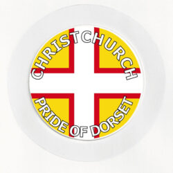 Christchurch - Pride of Dorset - County Flag- Car Tax Disc Permit Window Holder - Reusable