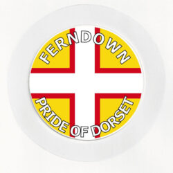 Ferndown - Pride of Dorset - County Flag- Car Tax Disc Permit Window Holder - Reusable