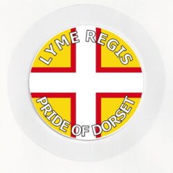 Lyme Regis - Pride of Dorset - County Flag- Car Tax Disc Permit Window Holder - Reusable