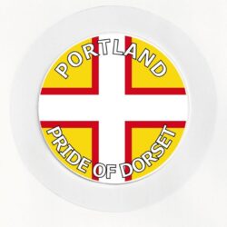 Portland - Pride of Dorset - County Flag- Car Tax Disc Permit Window Holder - Reusable