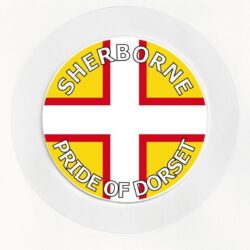 Sherborne - Pride of Dorset - County Flag- Car Tax Disc Permit Window Holder - Reusable