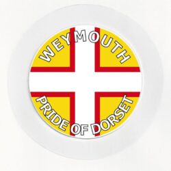 Weymouth Pride of Dorset County Flag- Car Tax Disc Permit Window Holder - Reusable
