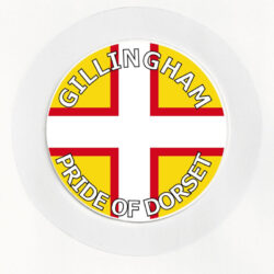 Gillingham - Pride of Dorset - County Flag- Car Tax Disc Permit Window Holder - Reusable
