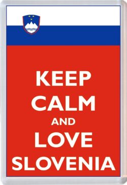Keep Calm and Love Slovenia - Jumbo Fridge Magnet Souvenir Gift Present