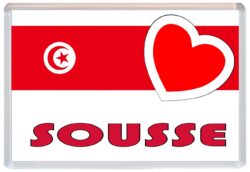 Sousse - Love Tunisia/Tunisian Towns & Cities Flag - Jumbo Fridge Magnet Souvenir Gift Present