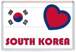 South Korea - Love Korean Towns & Cities Flag - Jumbo Fridge Magnet Souvenir Gift Present