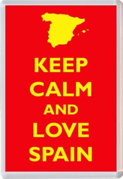 Keep Calm and Love Spain - Jumbo Fridge Magnet Souvenir Gift Present